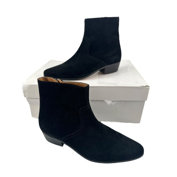 IRO NIB $480 Women’s Black Aisling Ankle Suede Pointy Toe Chelsea Boots Sz 36/6 - Picture 11 of 13